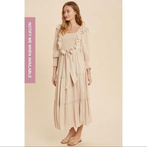 The Shelby Midi Dress in Sand